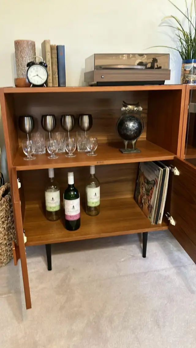 Mid century. TEAK TECK. Crédence, bahut disques vinyles, bar, bi - Photo 8