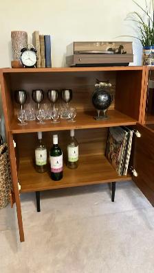 Mid century. TEAK TECK. Crédence, bahut disques vinyles, bar, bi - Photo 8