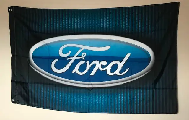 NEW Outdoor/indoor Ford and Mustang Flag / sign 3ft X 5ft - Photo 2