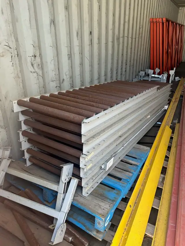 Roller conveyors, 24" rollers.