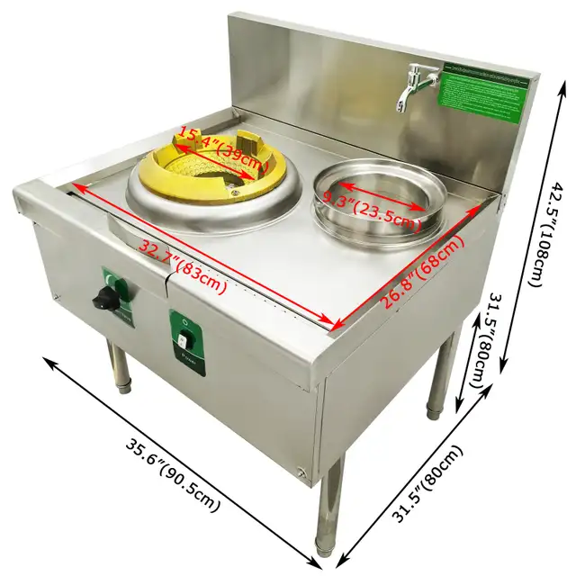 High Fire Stove LPG Gas Burner w/Baffle & Water Basin 053134 - Photo 9