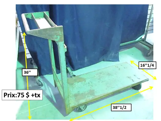 Bac (charriot)  en grillage sur roue et autres charriots - Photo 7