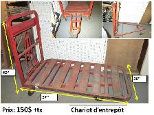 Bac (charriot)  en grillage sur roue et autres charriots - Photo 8