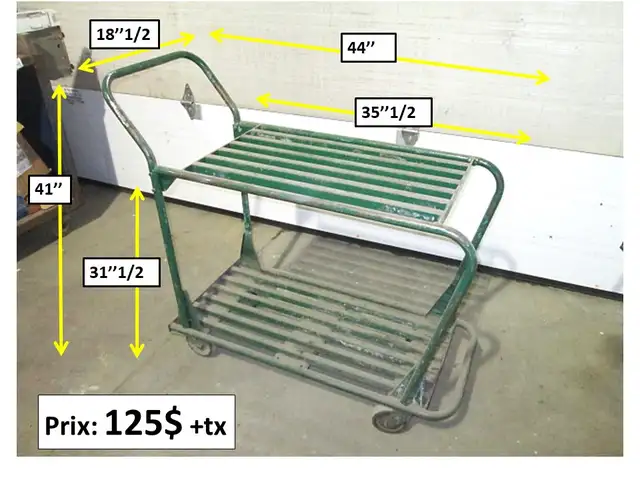 Bac (charriot)  en grillage sur roue et autres charriots - Photo 10