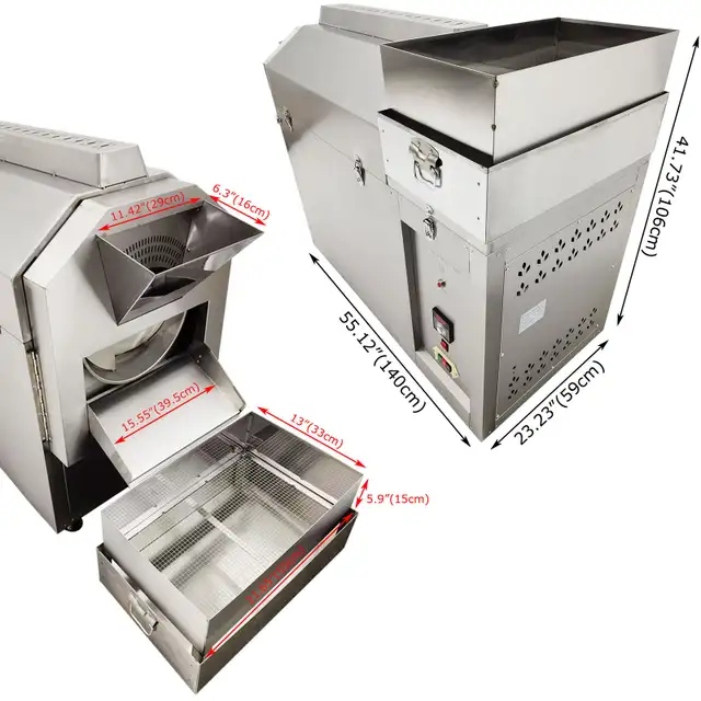 55lb Outdoor Stainless Steel Coffee Nuts Roasting Machine 056803 - Photo 9