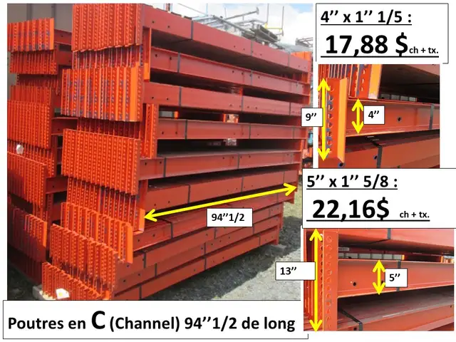 Channel 10'' x 2'' 1/2 x 27''1/2(34''1/4) en angle, et autres - Photo 4