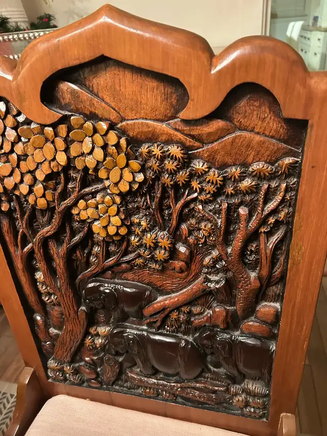 One of a kind, hand carved furniture set from Thialand - Photo 2