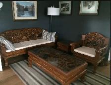 One of a kind, hand carved furniture set from Thialand - Photo 5