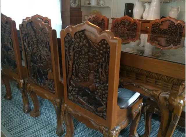 One of a kind, hand carved furniture set from Thialand - Photo 6