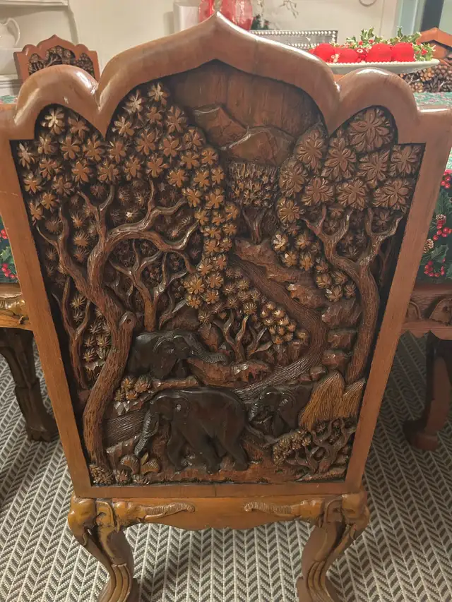 One of a kind, hand carved furniture set from Thialand - Photo 8