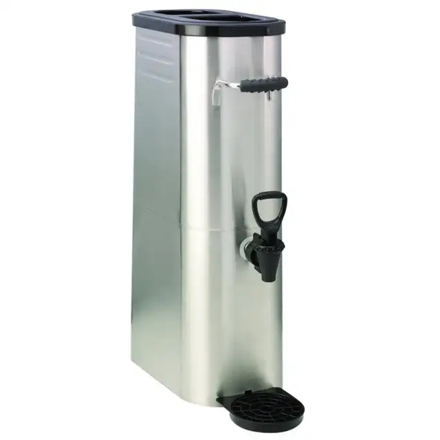 Service Ideas Slim Commercial Tea Urn, 3.5 Gal, Stainless Steel