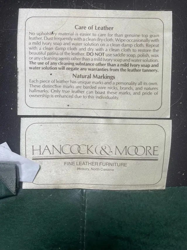Hancock & Moore genuine leather couch - Photo 3