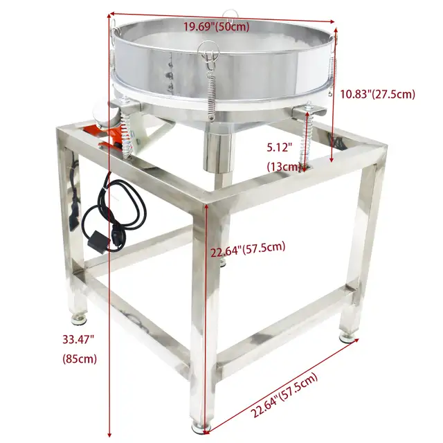 Promotion Powder Sifter Shaker 19.69' Vibrating Sieving 230308 - Photo 7