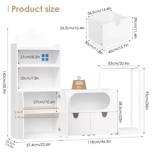 Brand New Elegant Kids Bookcases/Cabinets With 2-Drawer $169 - Photo 3