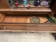 Vintage Curio Cabinet with Decorative Glass Panel (OBO) - Photo 3