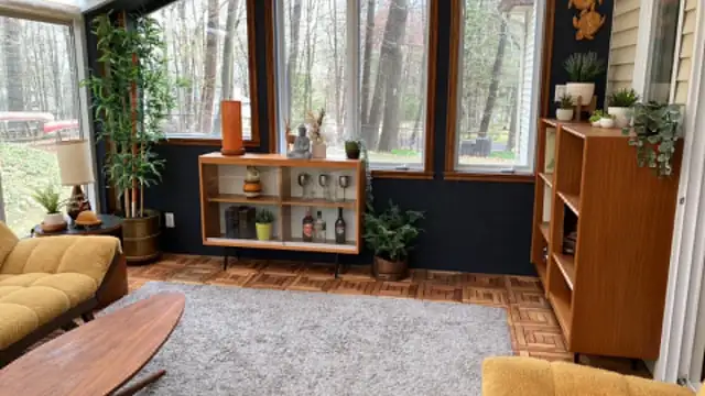 Mid century. Crédence, buffet, bibliothèque. Lampe teak teck PAS - Photo 2