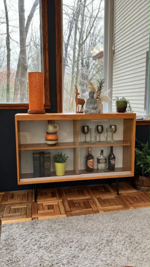 Mid century. Crédence, buffet, bibliothèque. Lampe teak teck PAS - Photo 3