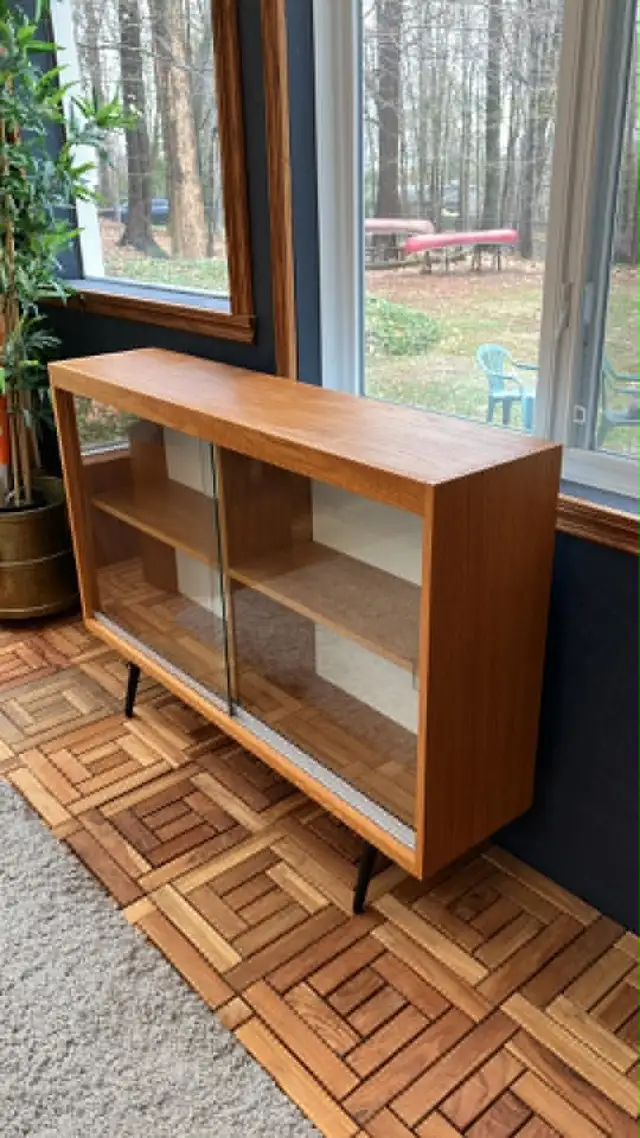 Mid century. Crédence, buffet, bibliothèque. Lampe teak teck PAS - Photo 7