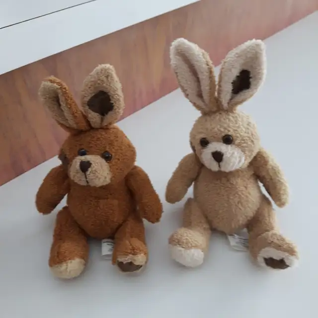 2BÉBÉS LAPINS NEUFS ULTRA-DOUX 6'POUCES HAU 1 BEIGE 1BRUN$5.00CH - Photo 2