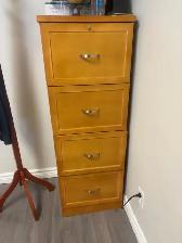 4-Drawer Wooden Filing Cabinet for sale