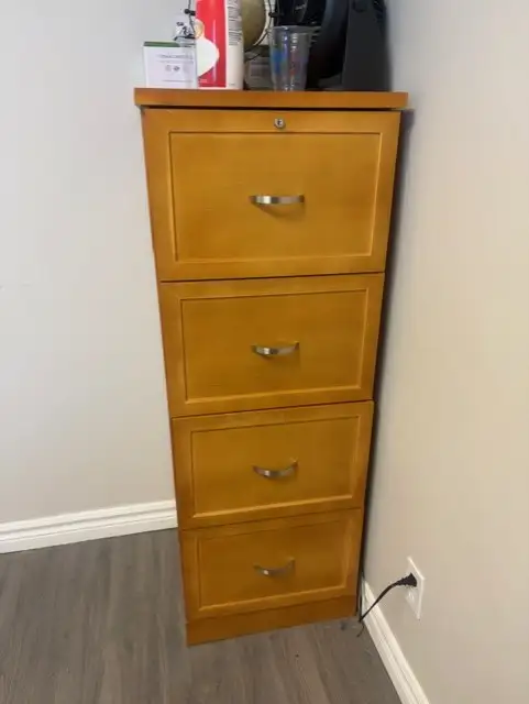 4-Drawer Wooden Filing Cabinet for sale - Photo 2