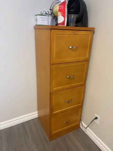 4-Drawer Wooden Filing Cabinet for sale - Photo 3