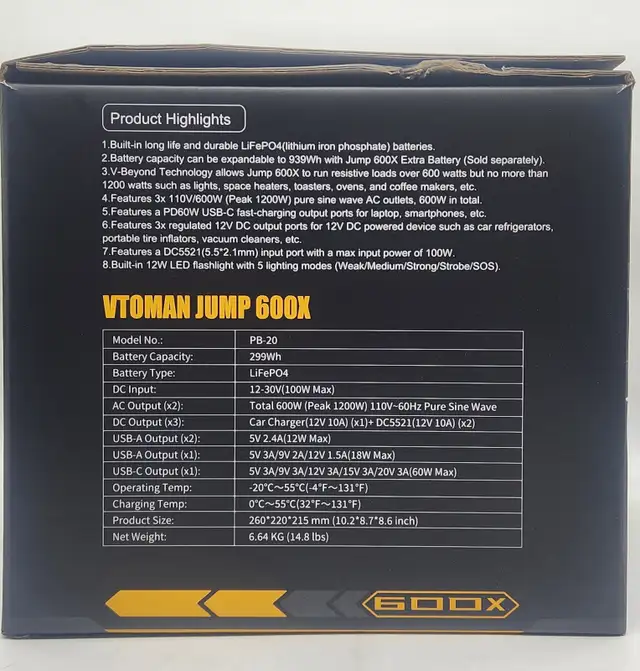 VTOMAN Jump 600X Portable Power Station - Photo 2
