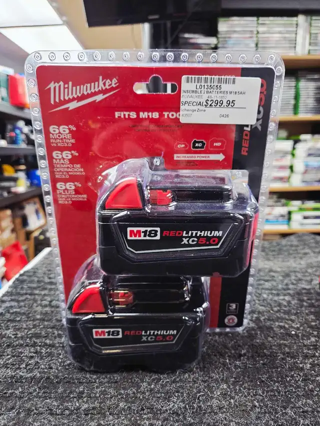 Ensemble 2 batteries M18 5AH