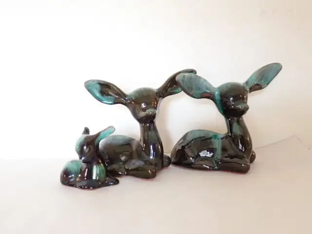 Blue Mountain Pottery Deer Figures