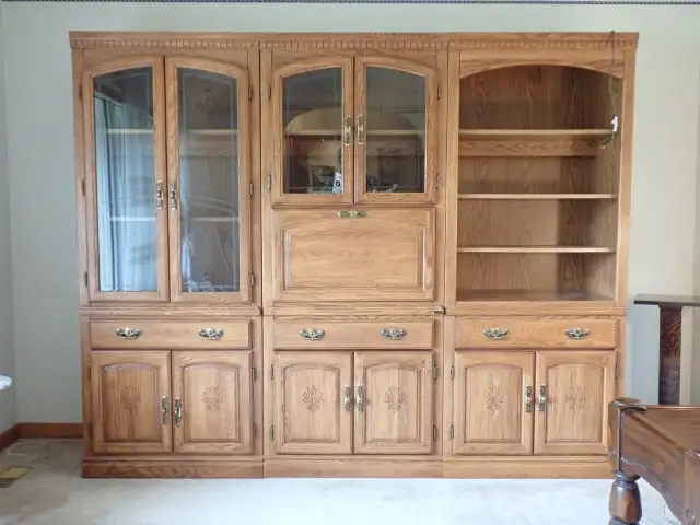 3 Piece Oak Wall Unit