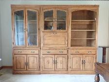 3 Piece Oak Wall Unit