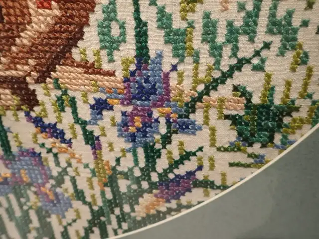 MCM Cross Stitched Framed Wall Art - Photo 4