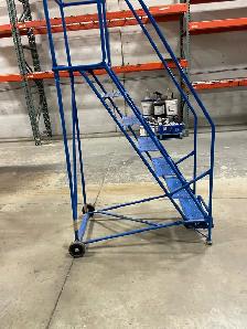 Rolling Shop Ladders Platform - 7 Steps - Good Condition $450