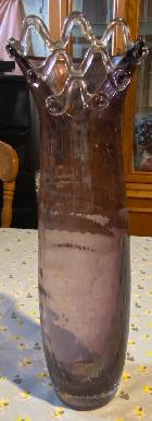 Vase purple glass