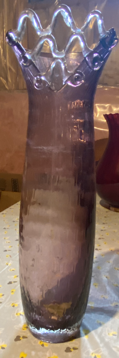 Vase purple glass - Photo 2