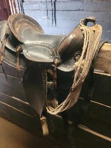 Two 15' Used Saddles One English One Western Priced To Sell