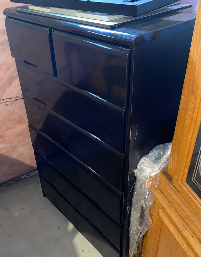 black dresser
