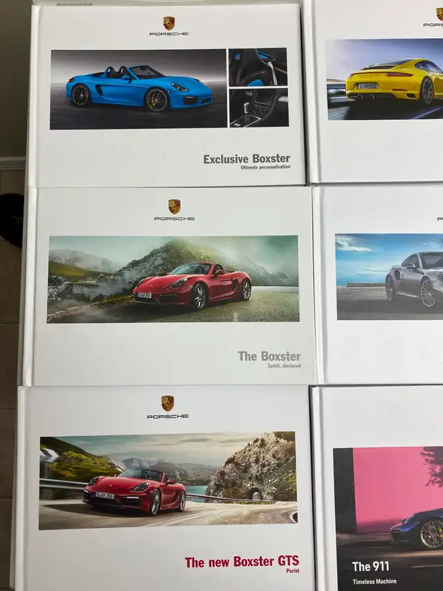 Porsche Hardcover Dealer Brochures 911 Turbo, 911, Boxster GTS
