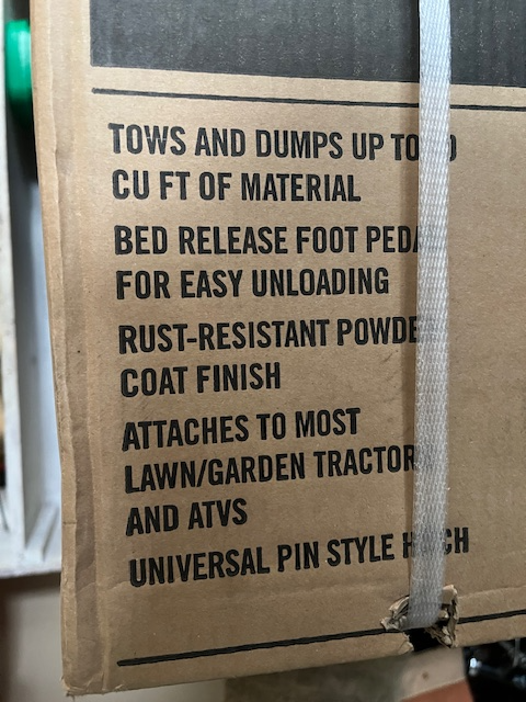 Brand New Tow-Behind Lawn Dump Cart and Spreader - Never Opened - Photo 2