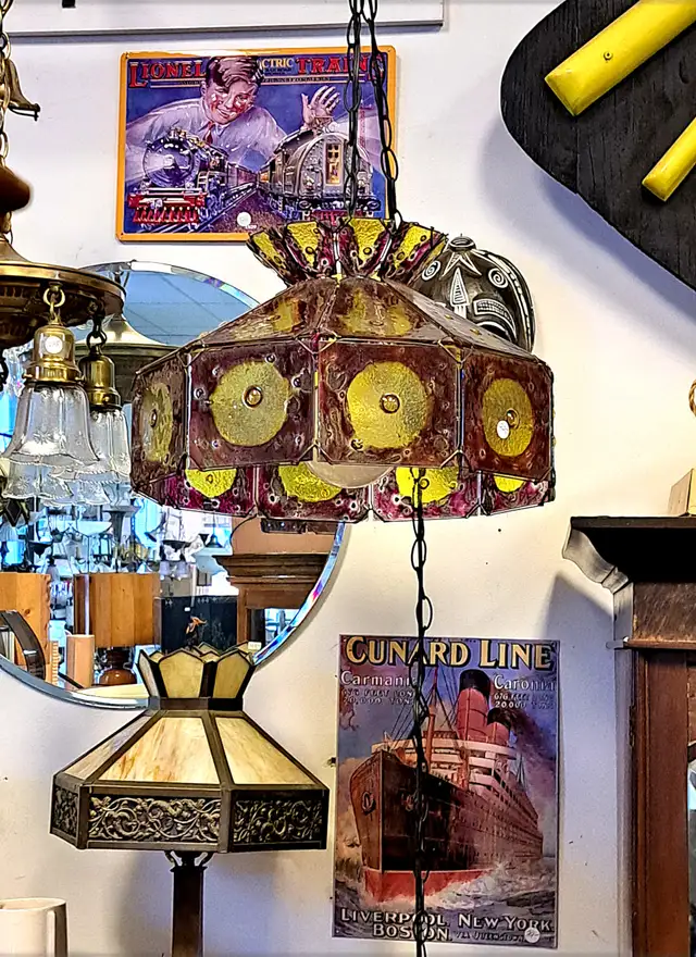 ANTIQUE VINTAGE CRYSTAL CHANDELIER - Photo 3