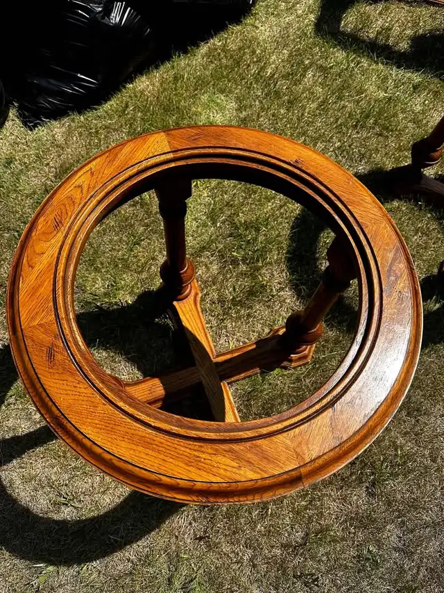 Hand Crafted Oak Coffee and 2 End Tables - Photo 2