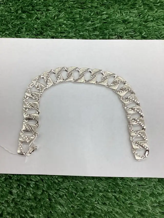 bracelet en argent à mailles larges