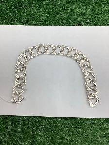 bracelet en argent à mailles larges