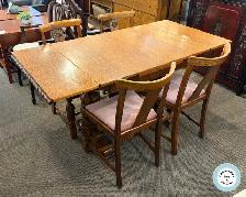 Incredible Antique Oak Dining Table and 4 Chairs at Charmaine's - Photo 2