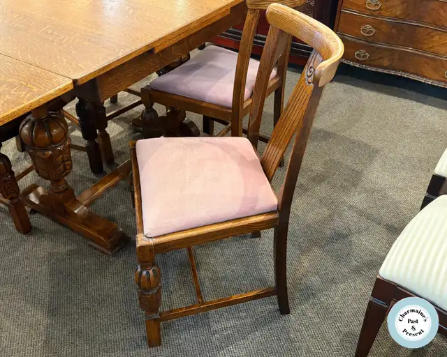 Incredible Antique Oak Dining Table and 4 Chairs at Charmaine's - Photo 5