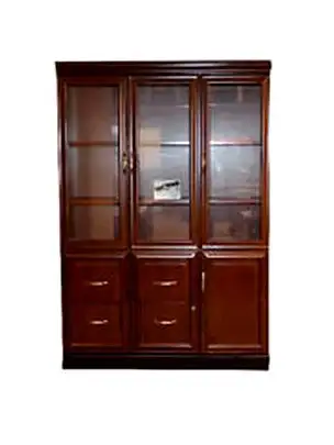 High-End Wood Veneer Bookcase & Storage Cabinets - Photo 6