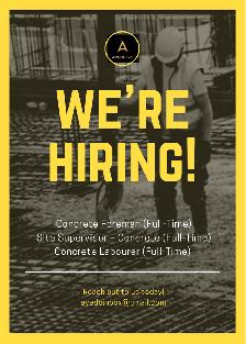 URGENTLY HIRING NOW – CONCRETE CREW WANTED | START ASAP