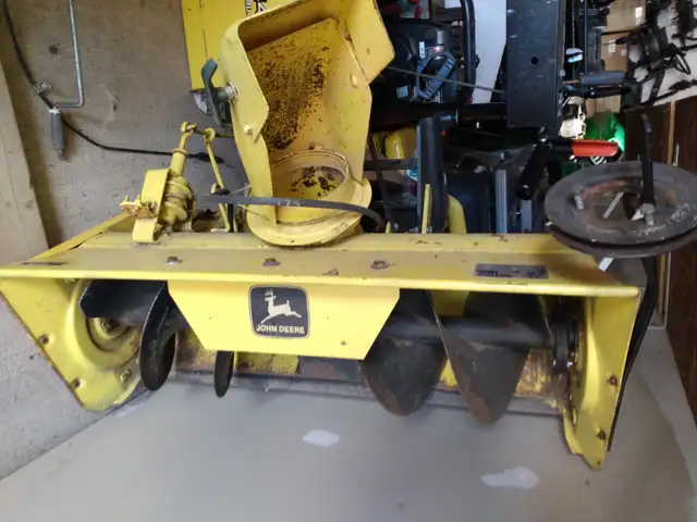 ISO John Deere snowblower and blade attachments