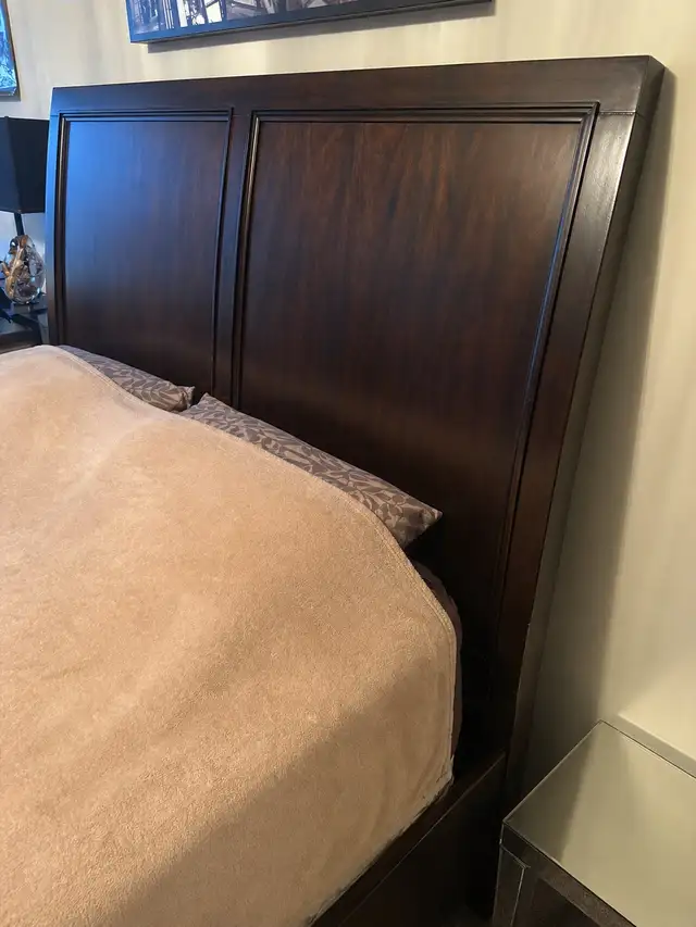 Queen size Sleigh bed - solid wood - Photo 2