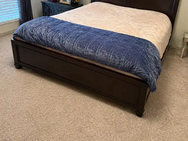 Queen size Sleigh bed - solid wood - Photo 3